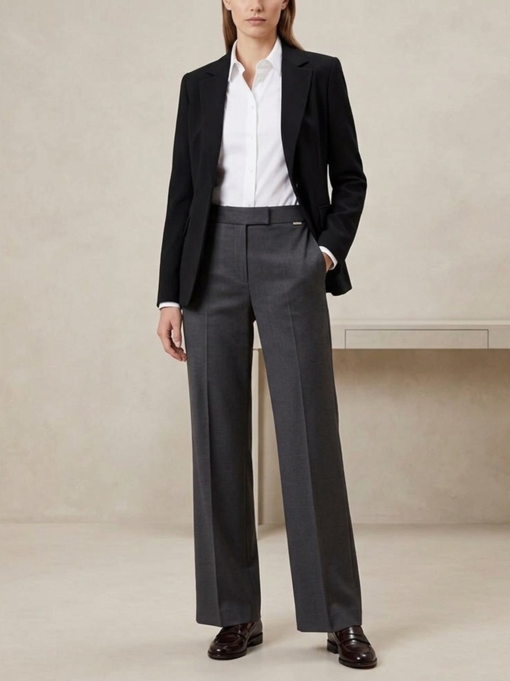 Vintage Armani Collezioni Women’s Gray Trousers size 10